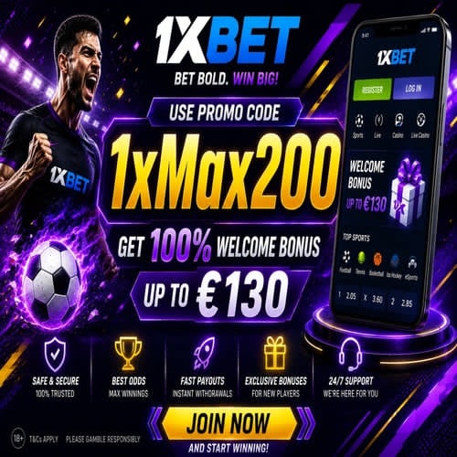 1xbet today promo code