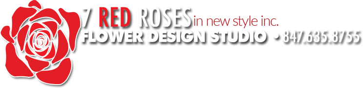 7 Red Roses Flower Design