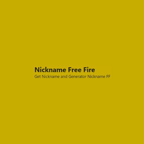 Free Fire Nickname