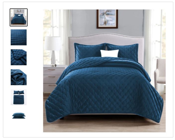 Navy bedding