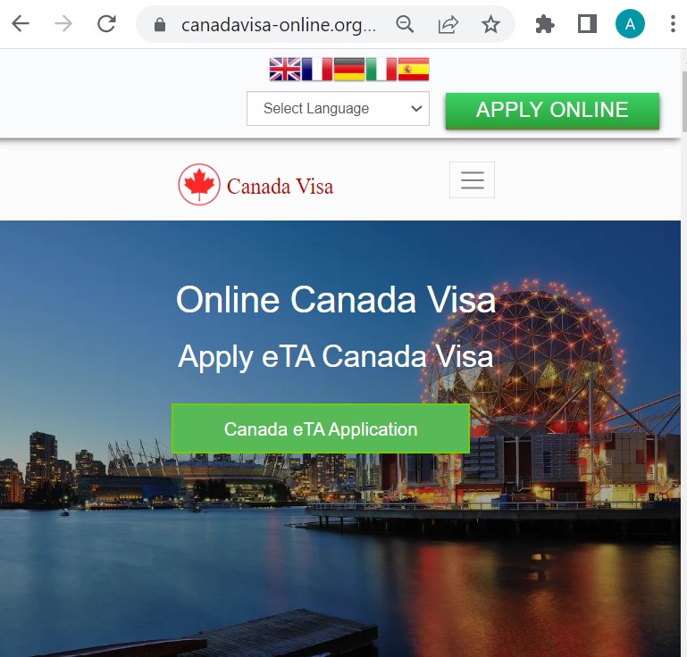 CANADA  Official Government Immigration Visa Application Online  - Domanda di visto online per il Canada - Visto ufficiale
