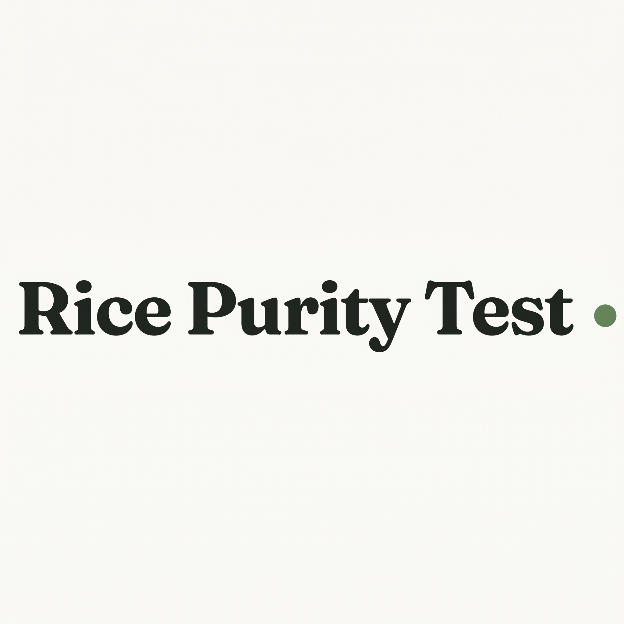 Rice Purity