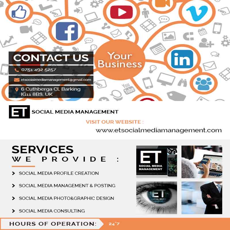 Professional Social Media Consultant East London | ET Social Media Management