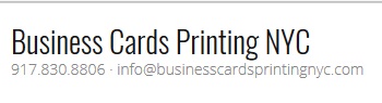 Business Card Printing 