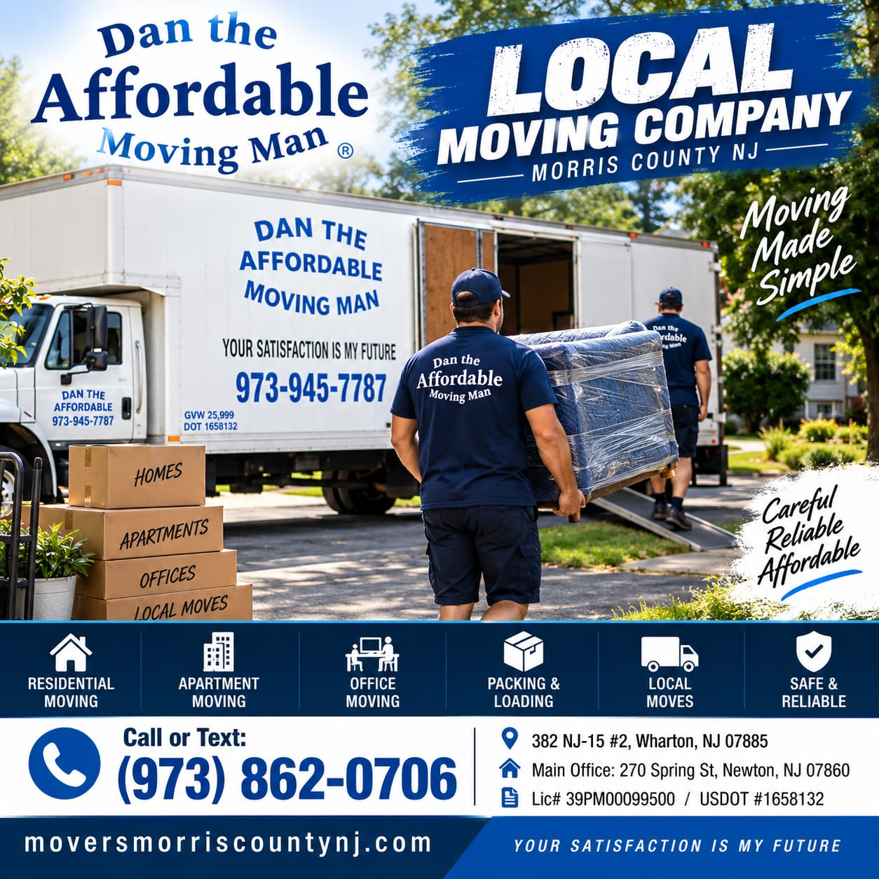 Dan The Affordable Moving Man Movers Morris County NJ