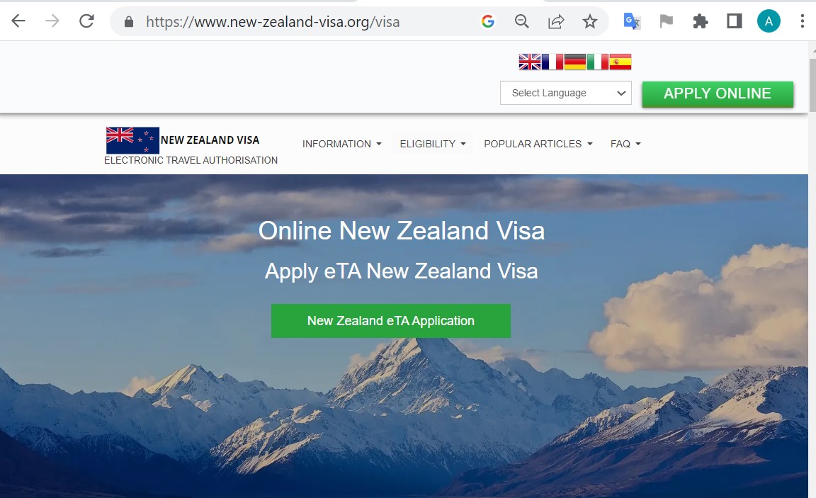 NEW ZEALAND  Official Government Immigration Visa Application Online FROM FINLAND - Virallinen hallituksen Uuden-Seelannin viisumihakemus - NZETA