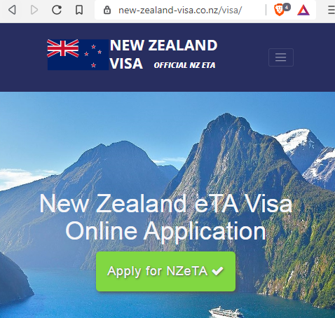 FOR TAIWANESE CITIZENS - NEW ZEALAND New Zealand Government ETA Visa - NZeTA Visitor Visa Online Application - 紐西蘭線上簽證 - 紐西蘭政府官方簽證 – NZETA