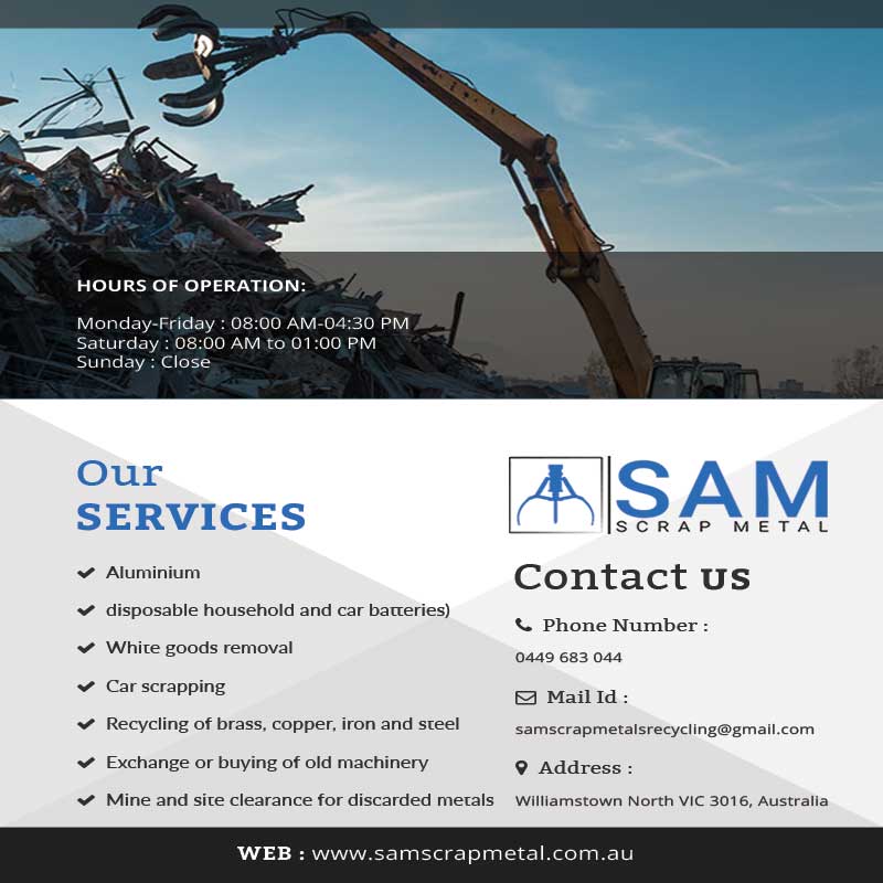 Old Machinery Exchange or Buying Williamstown North | Sam Scrap Metals